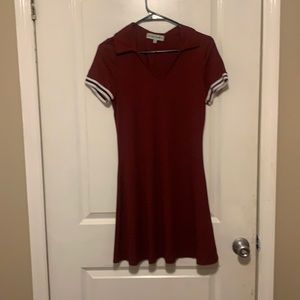 Burgundy mini dress